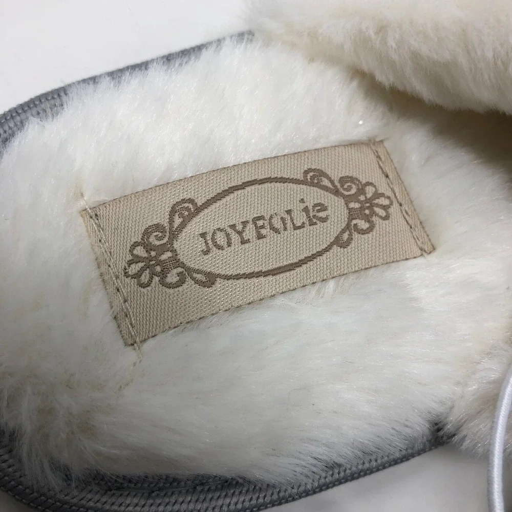 Joyfolie Sylvie Velvet Slipper Girls Toddler 13 Silver Slip On Comfort New